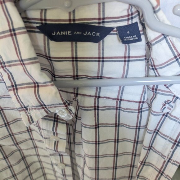 Janie and Jack Button Dress Shirt Boys 4T - Picture 2 of 3